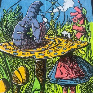 Super Retro & Colorful Alice & Wonderland Tapestry